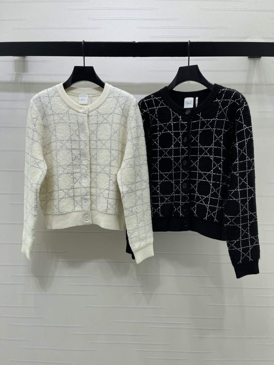 Dior Geometric Pattern Crew Neck Sweater