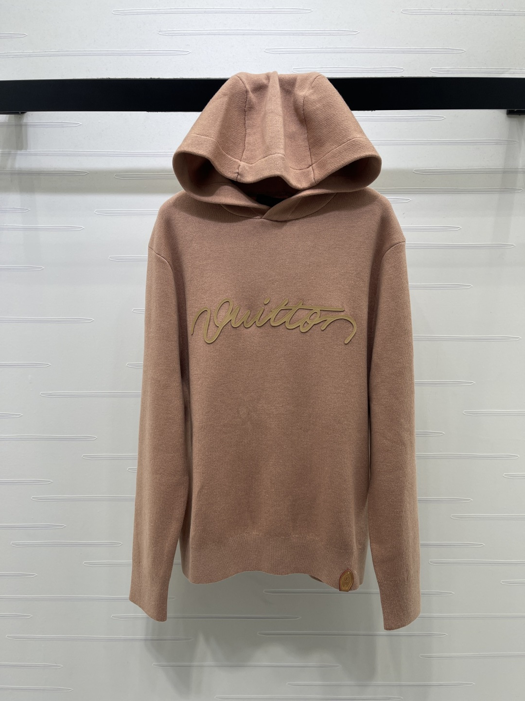 Louis Vuitton Tan Script Logo Hooded Sweater