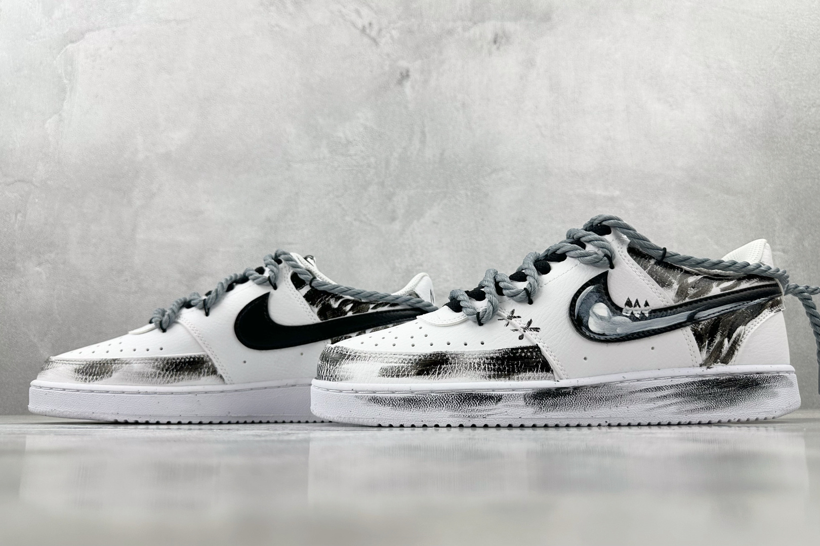 定制版  
【定制球鞋】Nike Court Vision 暗黑骑士 黑白色

货号：DH2987-10