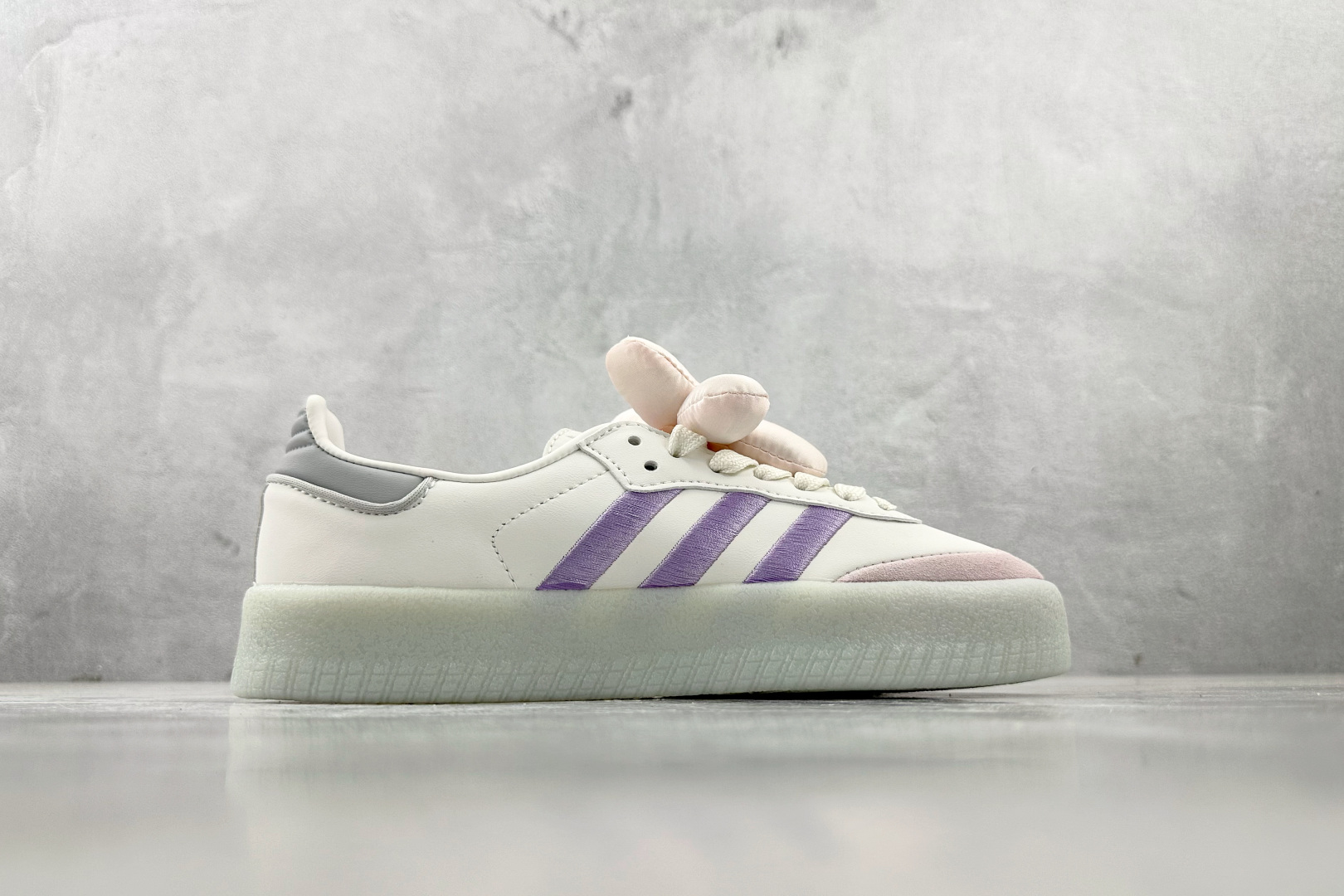 出口订单 adidas originals SAMBAE 白浅紫 JR3335