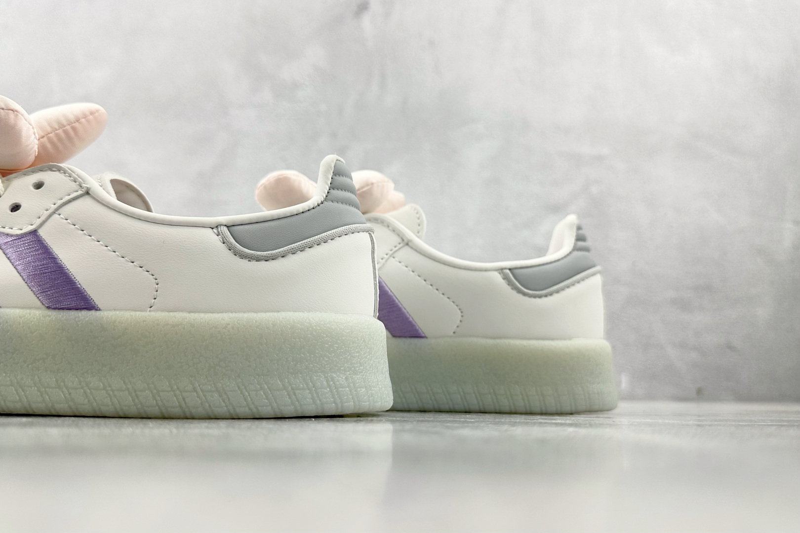 出口订单 adidas originals SAMBAE 白浅紫 JR3335