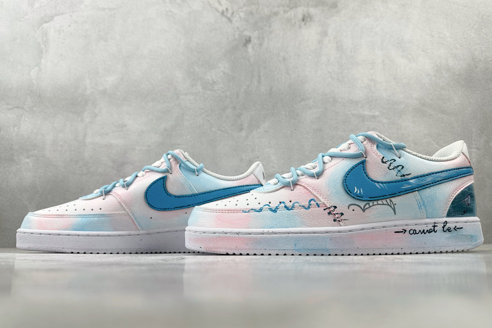 定制版  
【定制球鞋】Nike Court Vision 半夏晚晚 粉蓝白

货号：DH2987-10