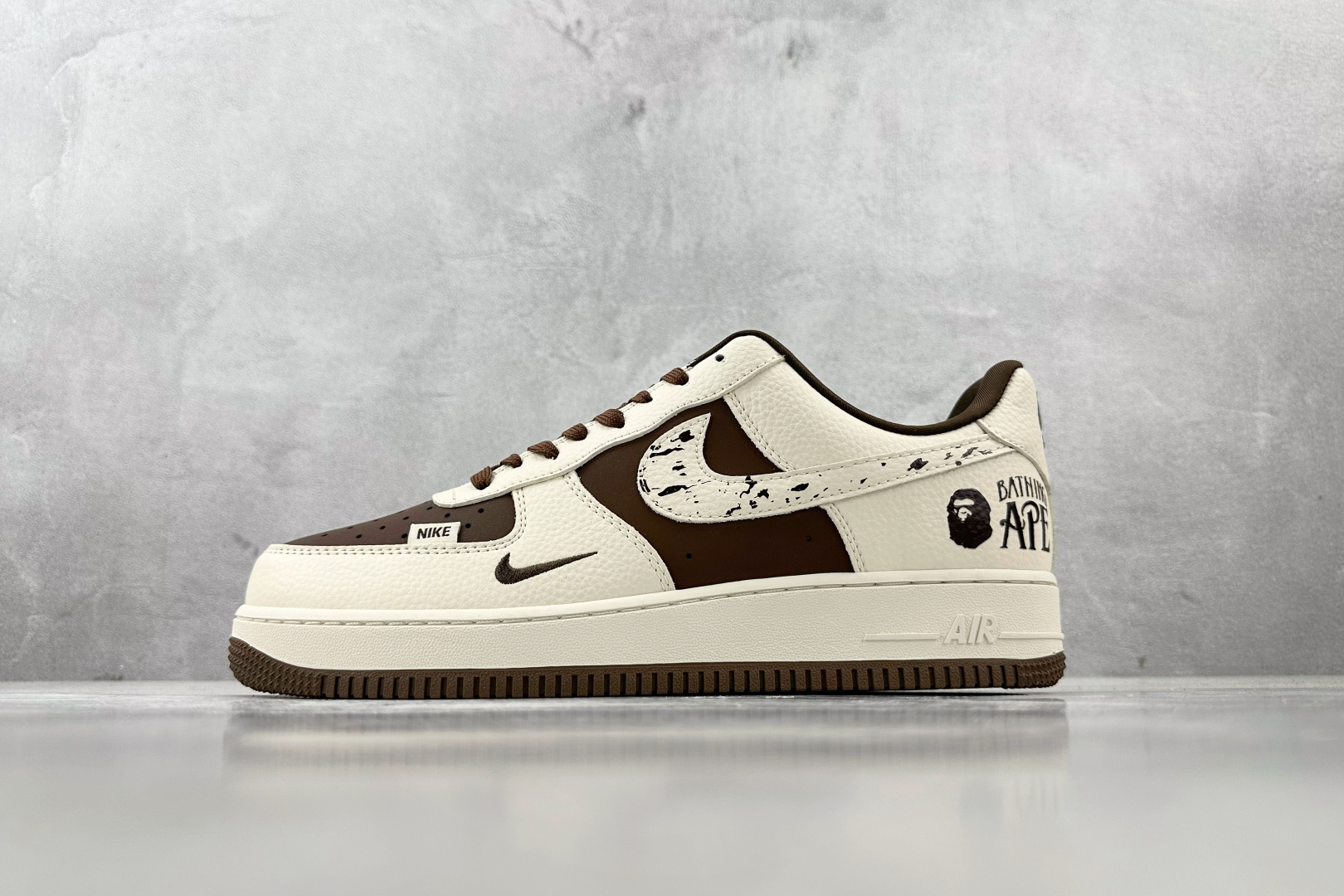 Nike Air Force 1 '07 Bape Collaboration: Beige and Brown, DF0188-061 1 Nike Air Force 1 '07 Bape Collaboration: Beige and Brown, DF0188-061
