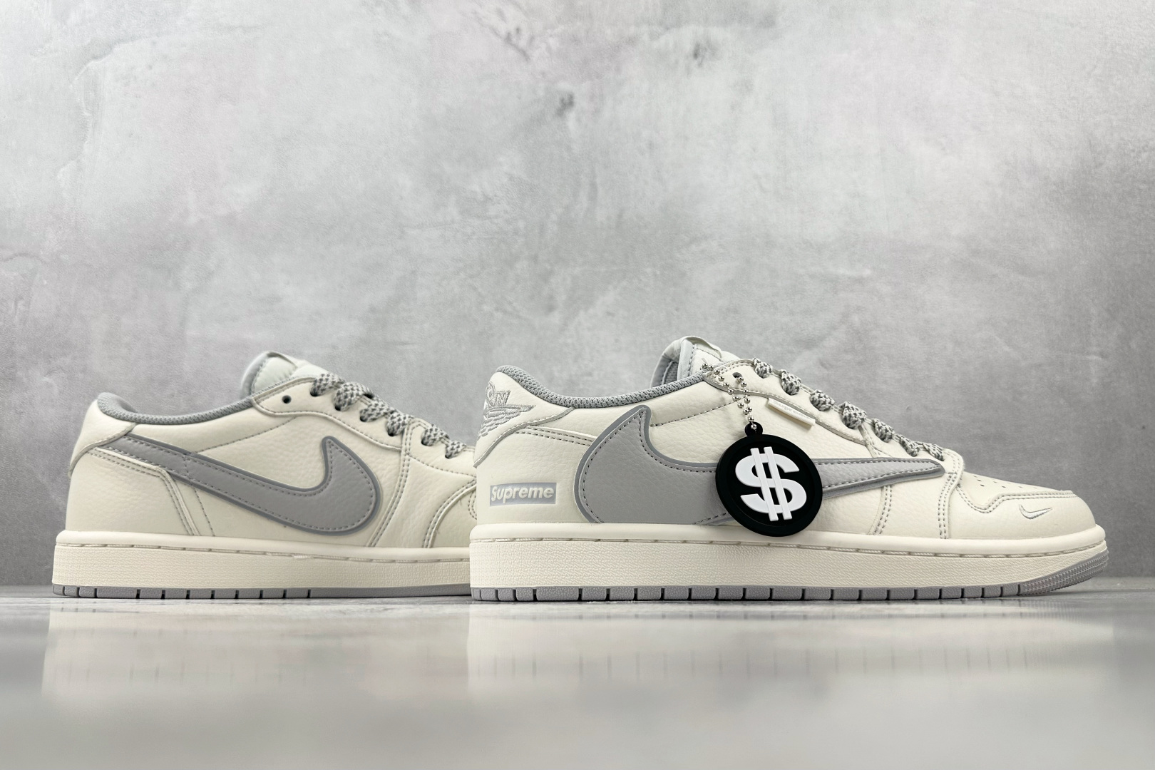 DK 
定制 Air Jordan 1 Low ow SP 米白灰

货号：DH0223 332
尺码：