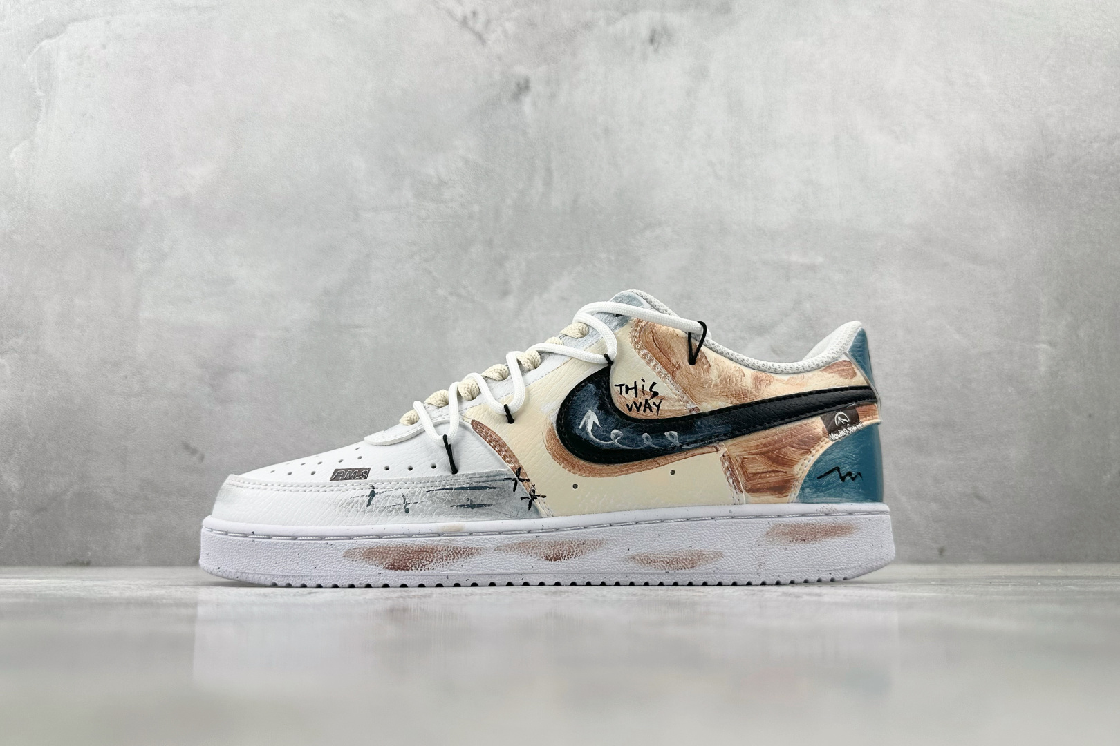 定制版  
【定制球鞋】Nike Court Vision 街头涂鸦 蓝白色

货号：DH2987-10