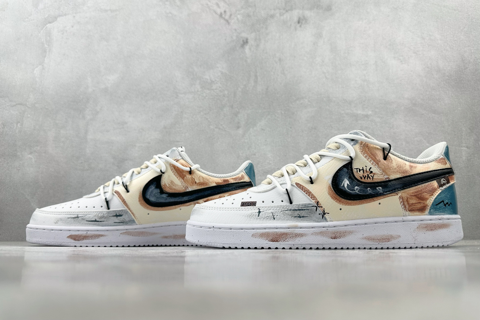 定制版  
【定制球鞋】Nike Court Vision 街头涂鸦 蓝白色

货号：DH2987-10