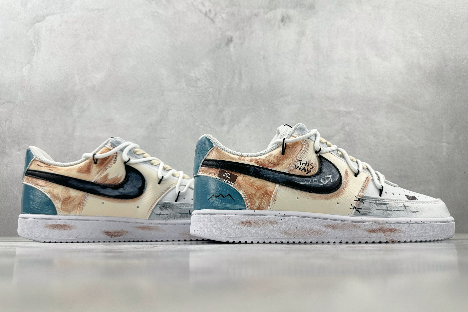 定制版  
【定制球鞋】Nike Court Vision 街头涂鸦 蓝白色

货号：DH2987-10