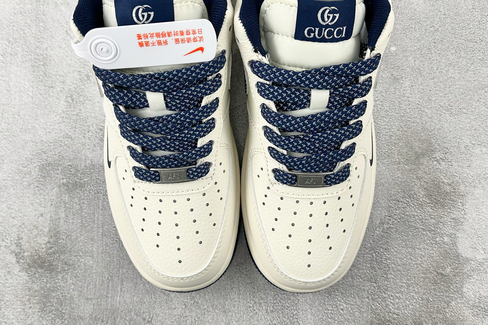 XC 
Nike Air Force 1'07 GUCCI 联名 米白蓝红

货号：JJ2508 713
