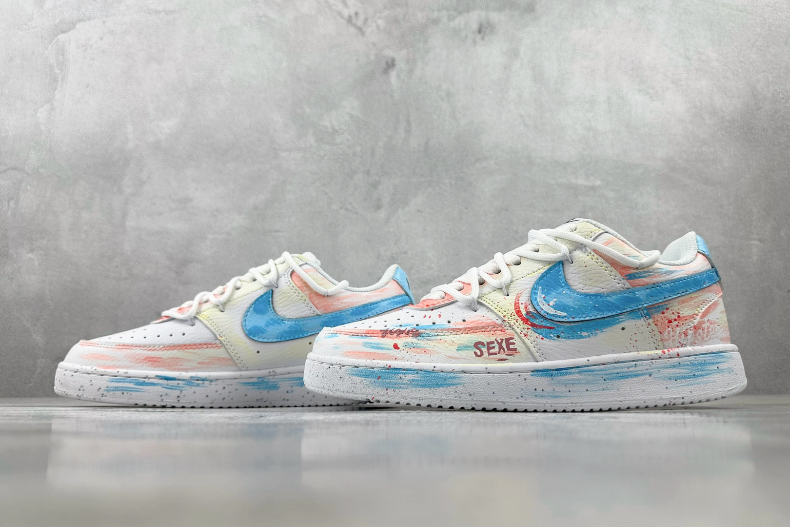 定制版  
【定制球鞋】Nike Court Vision 1 悦动粉 白粉色

货号：DH2987-1