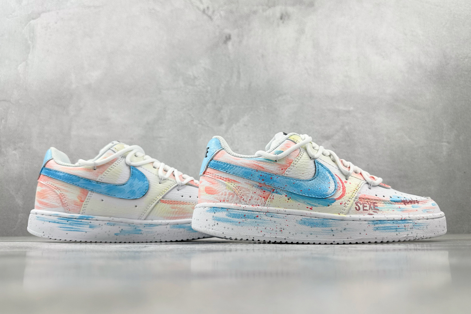 定制版  
【定制球鞋】Nike Court Vision 1 悦动粉 白粉色

货号：DH2987-1