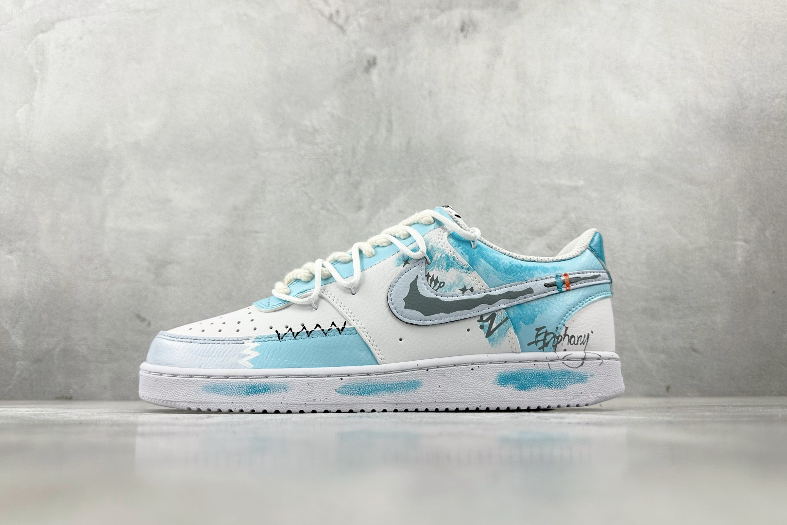 定制版  
【定制球鞋】Nike Court Vision 1 梦熠星河 蓝灰色

货号：DH2987-