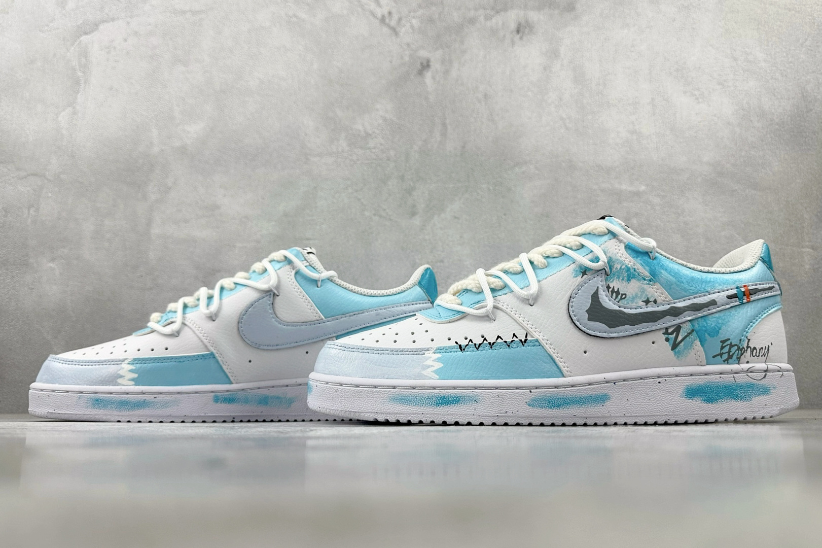 定制版  
【定制球鞋】Nike Court Vision 1 梦熠星河 蓝灰色

货号：DH2987-