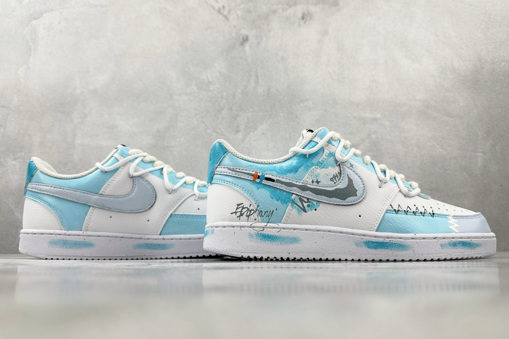 定制版  
【定制球鞋】Nike Court Vision 1 梦熠星河 蓝灰色

货号：DH2987-