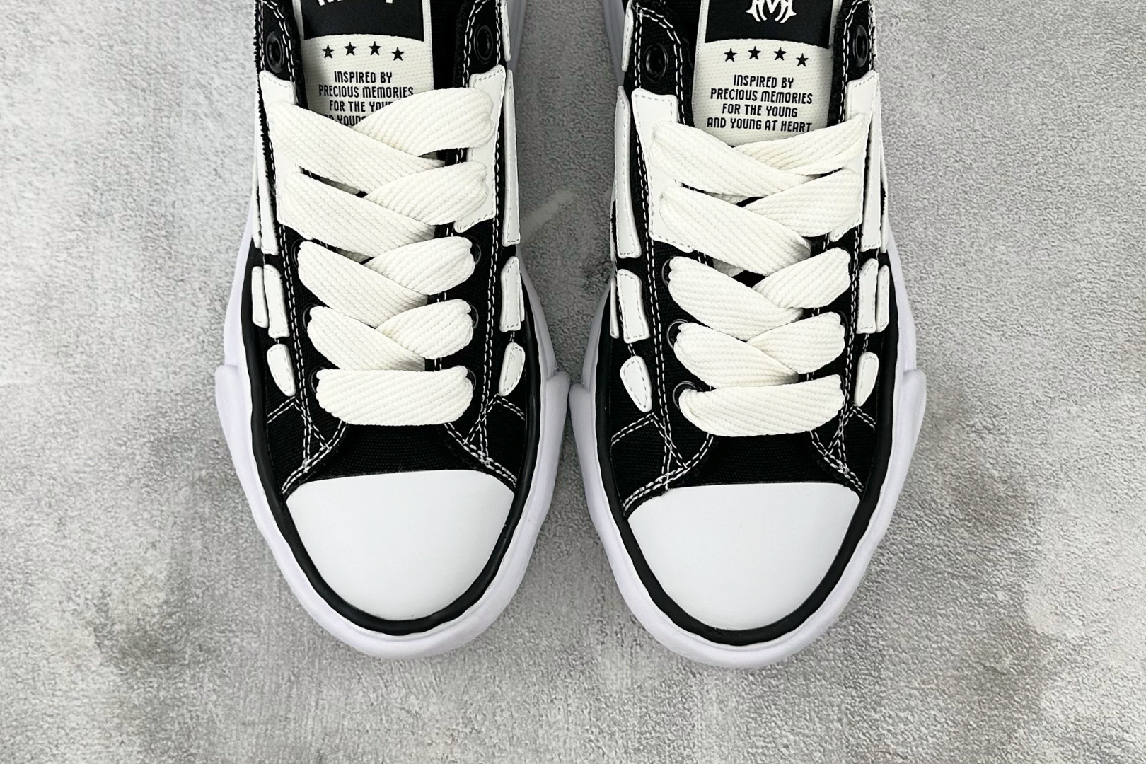 Maison Mihara Yasuhiro x AMIRI Skel-Top Low 黑色 AMFOSR1076-001