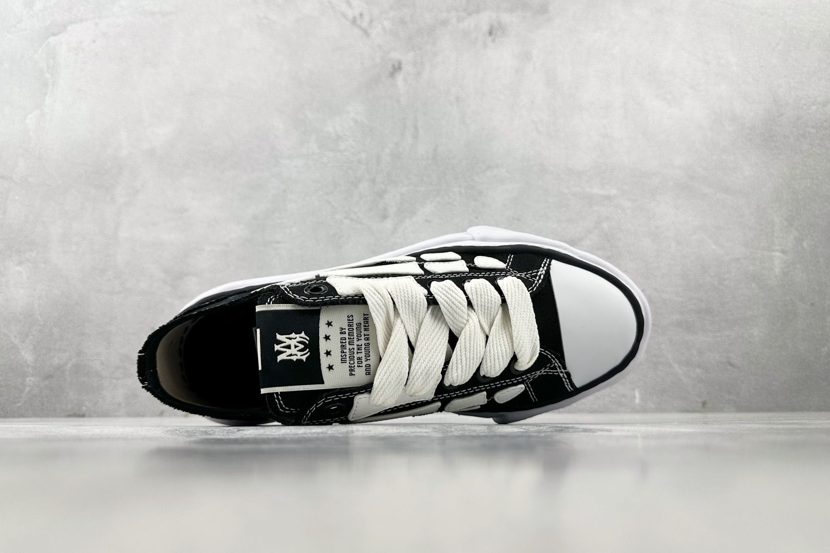 Maison Mihara Yasuhiro x AMIRI Skel-Top Low 黑色 AMFOSR1076-001