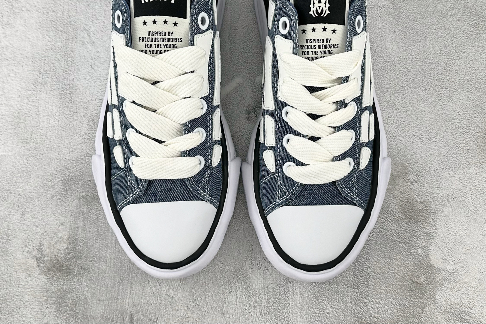 Maison Mihara Yasuhiro x AMIRI Skel-Top Low 蓝色 AMFOSR1076-003