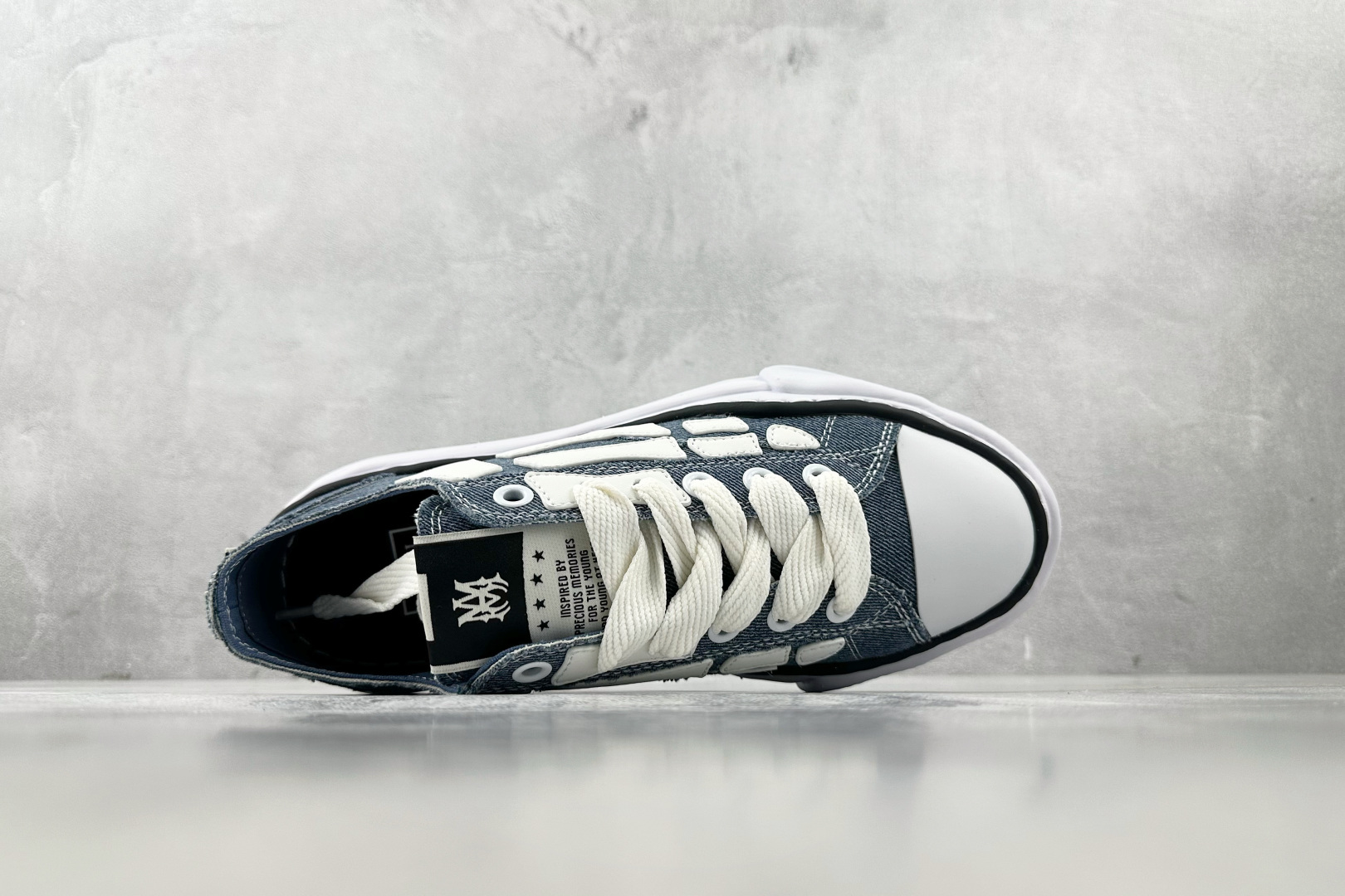 Maison Mihara Yasuhiro x AMIRI Skel-Top Low 蓝色 AMFOSR1076-003