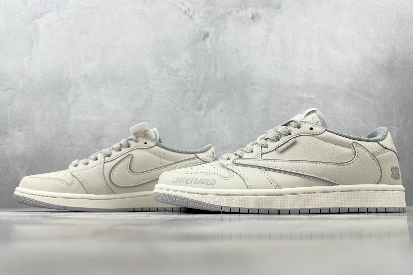 定制 Air Jordan 1 Low ow SP UNDEFEATED 倒钩联名 米白 DF1845-532