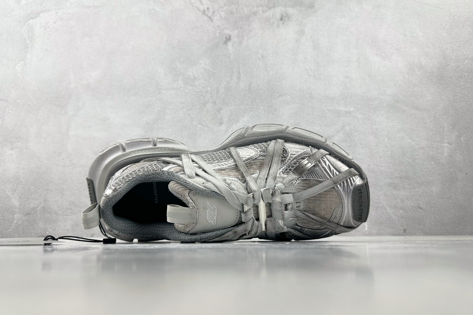 410 最新外贸批次 Balenciaga巴黎世家 3XL Extreme Laces B 白灰色 825601W3XCH