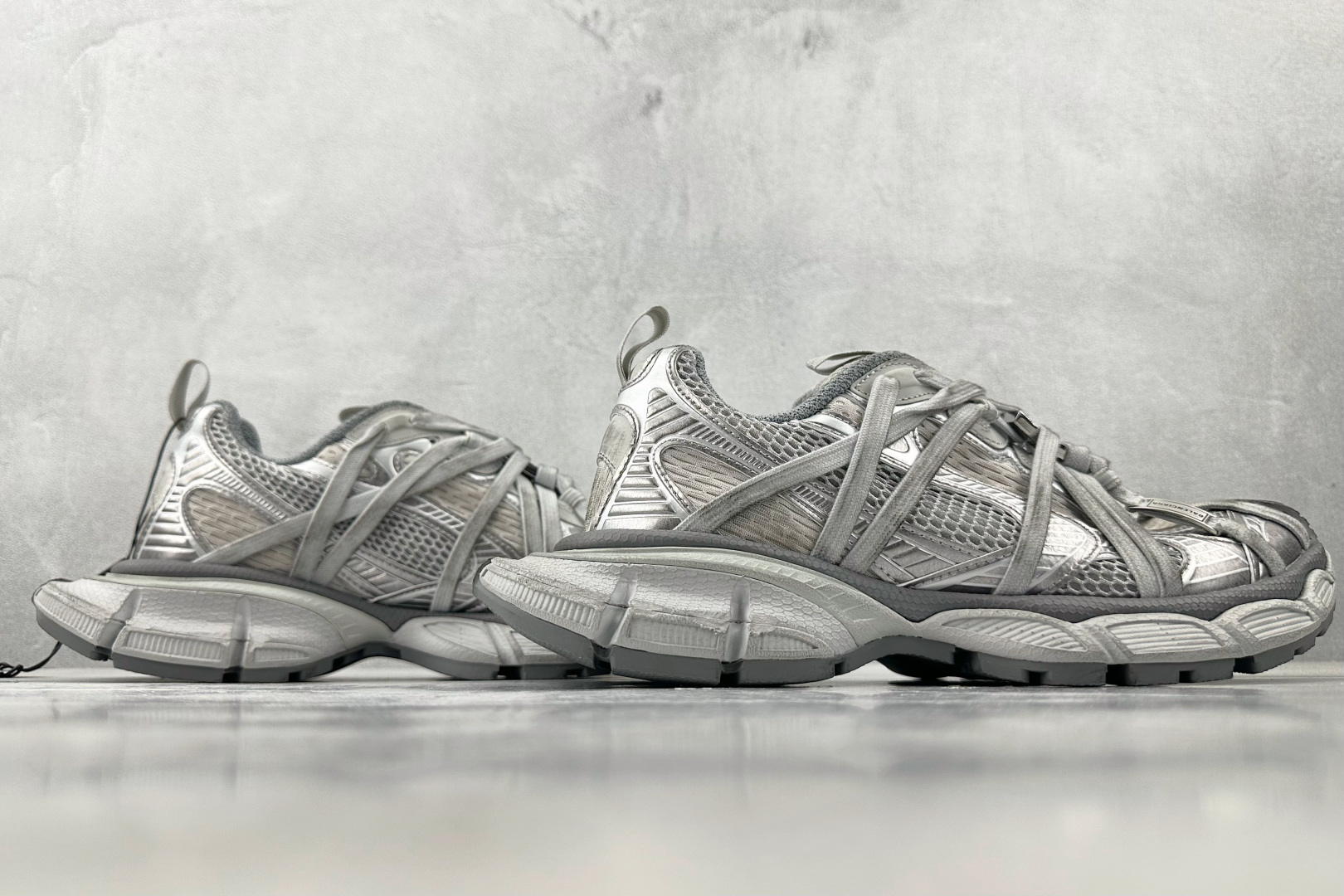 410 最新外贸批次 Balenciaga巴黎世家 3XL Extreme Laces B 白灰色 825601W3XCH