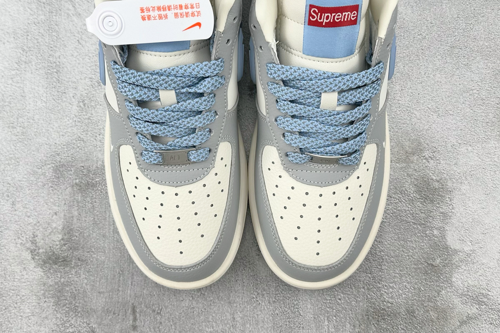Nike Air Force 1'07 Supreme 联名 灰白蓝 XS3464-577