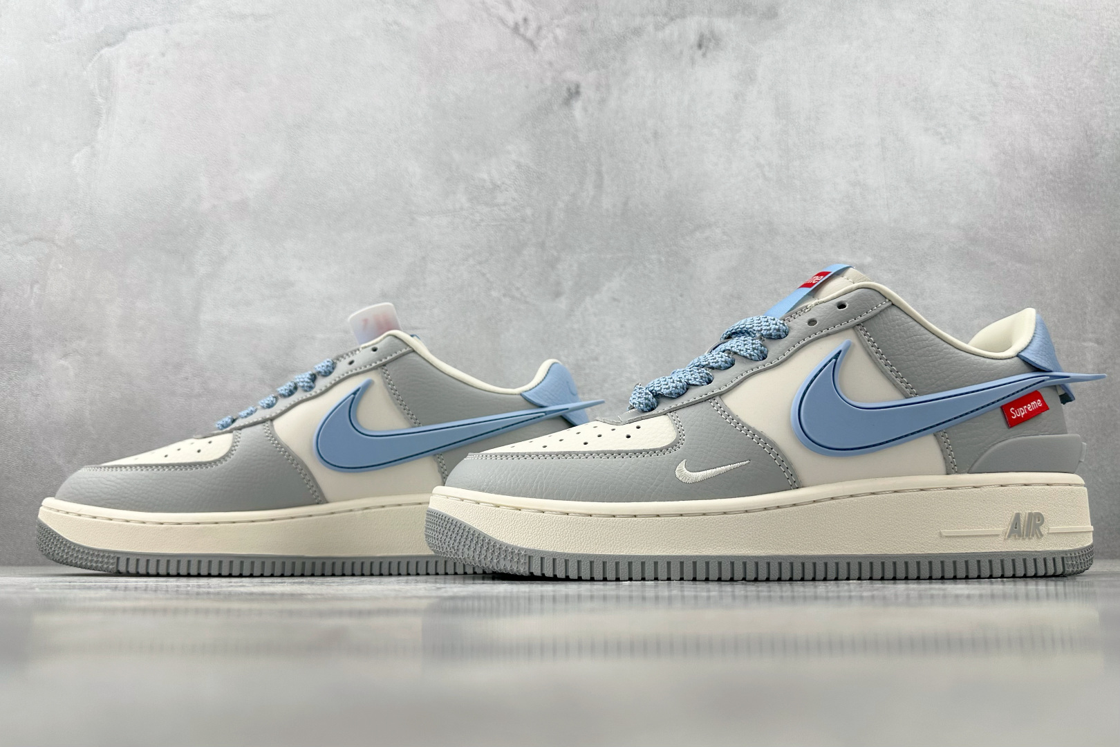 Nike Air Force 1'07 Supreme 联名 灰白蓝 XS3464-577