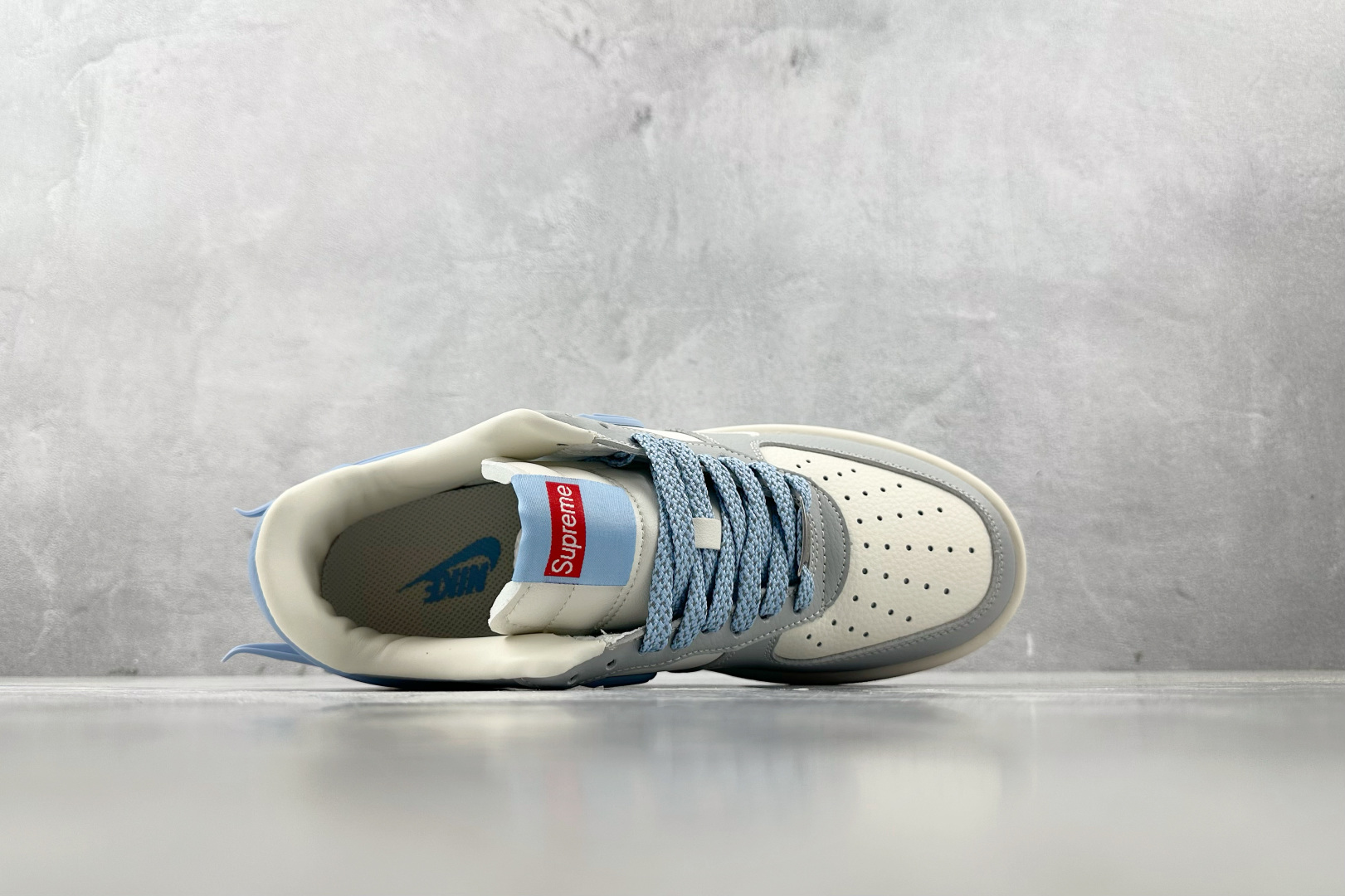 Nike Air Force 1'07 Supreme 联名 灰白蓝 XS3464-577