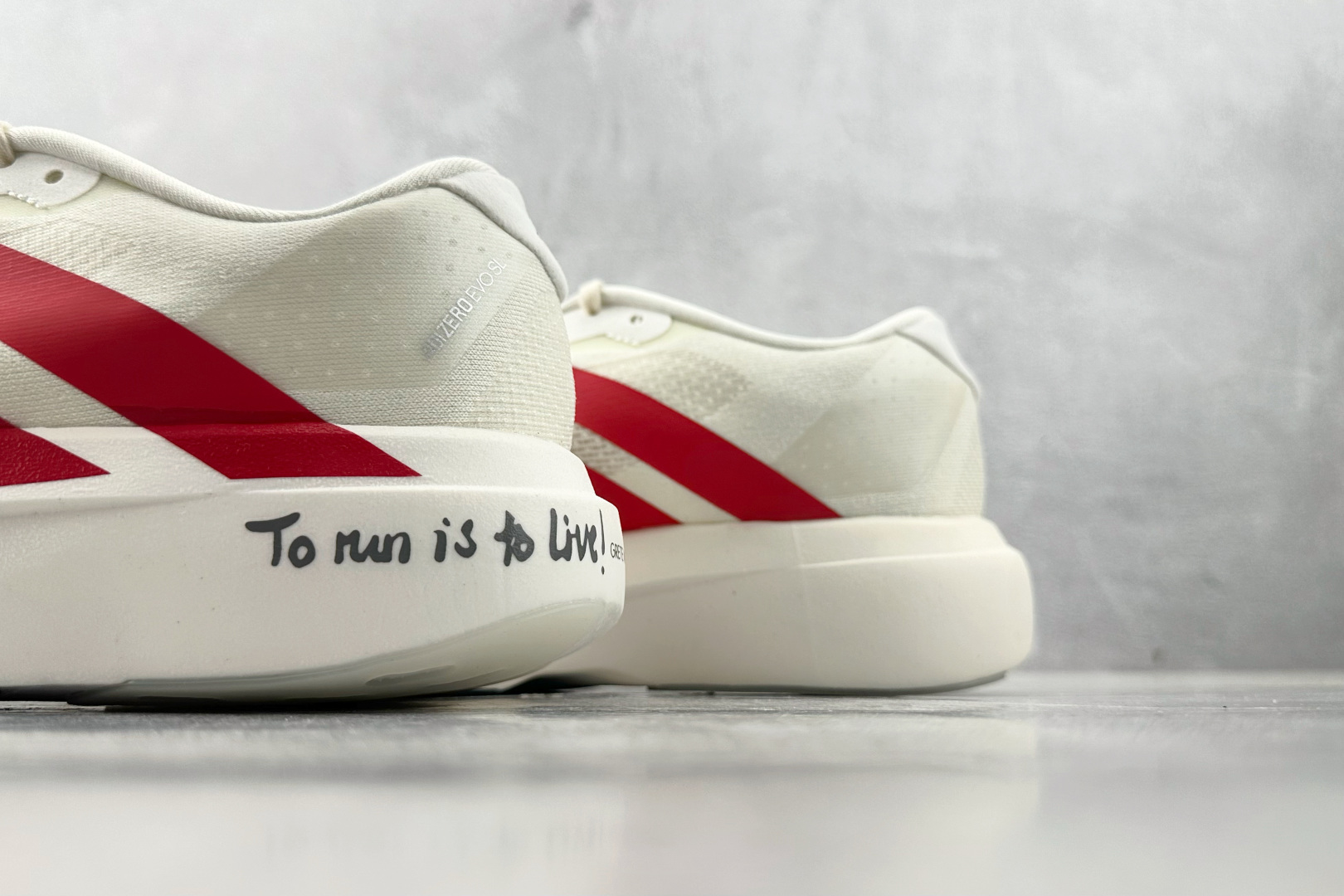 全新工厂开发 adidas Adizero EVO SL 白红色 JS1183