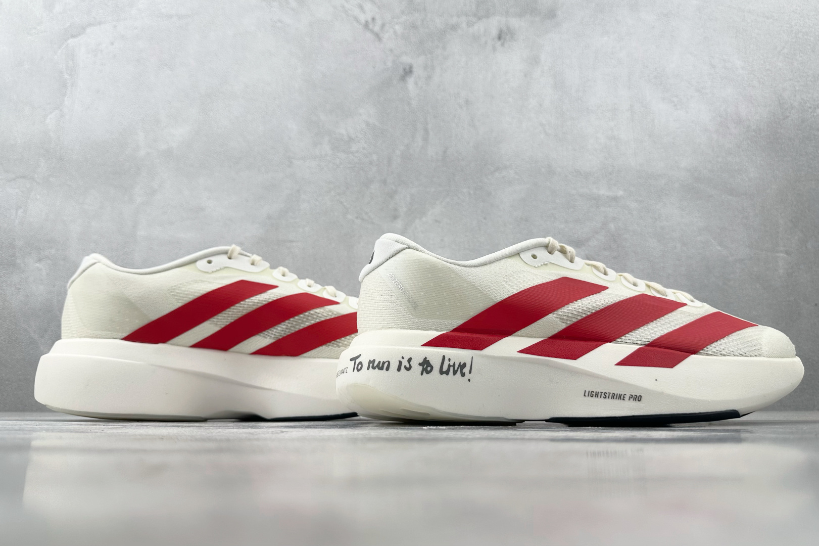 全新工厂开发 adidas Adizero EVO SL 白红色 JS1183