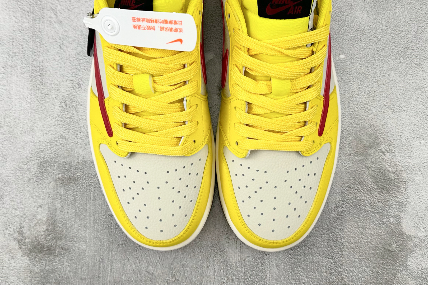 定制 Air Jordan 1 Low ow SP 倒钩联名 黄白红 DN6901 091 尺码：36 36.5 37.5 38 38.5 39 40 40.5 41 42 42.5 43 44 44.5 45 编码：38