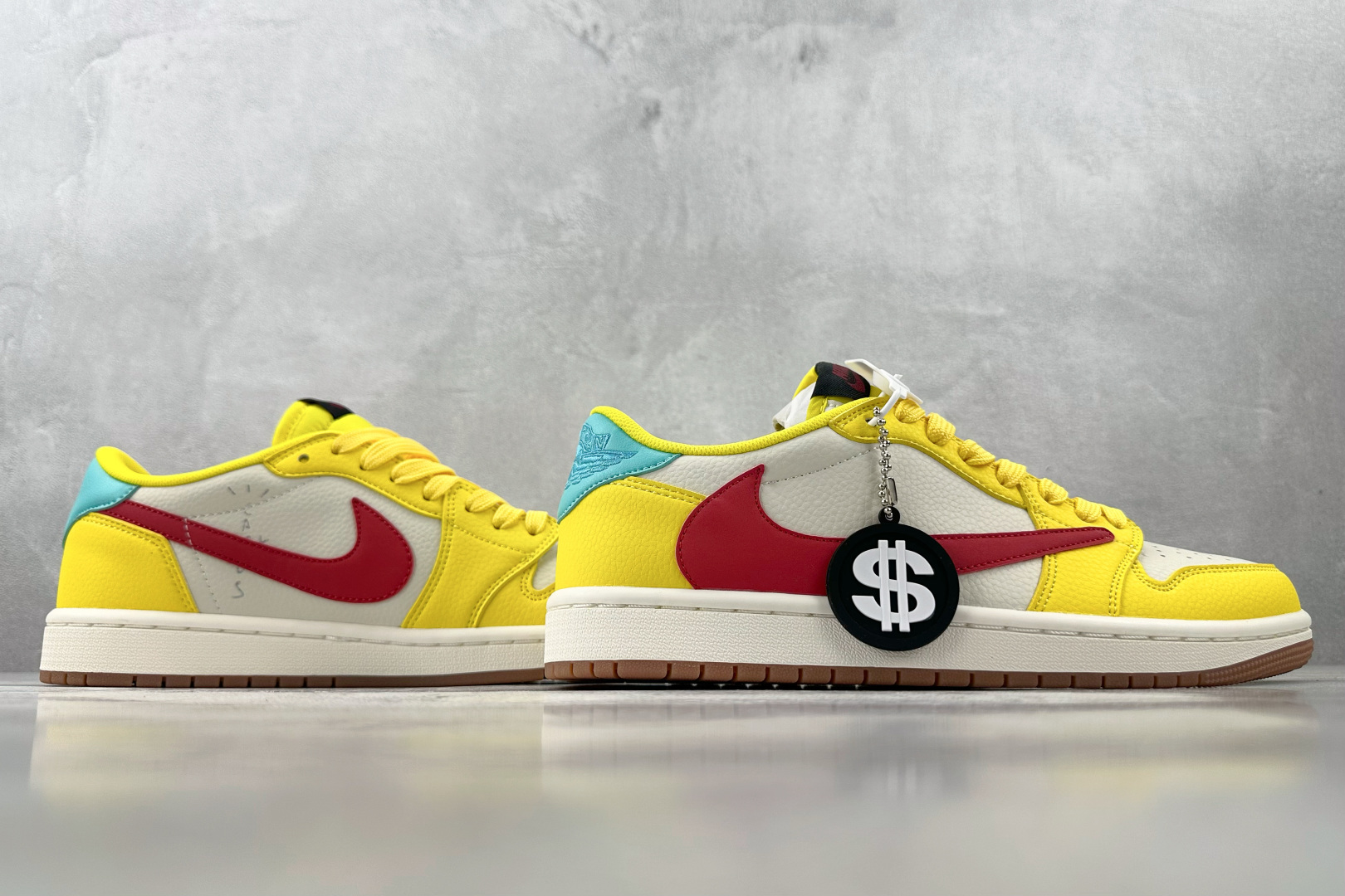 定制 Air Jordan 1 Low ow SP 倒钩联名 黄白红 DN6901 091 尺码：36 36.5 37.5 38 38.5 39 40 40.5 41 42 42.5 43 44 44.5 45 编码：38