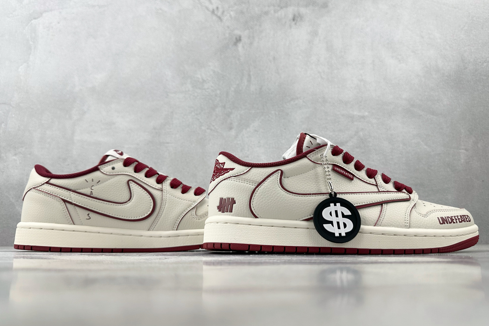 定制 Air Jordan 1 Low ow SP 倒钩联名 米白红 DF1845-536