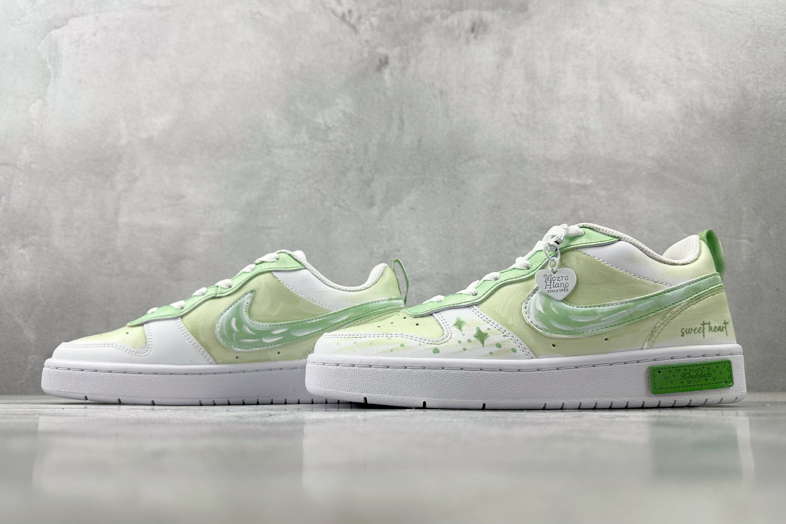 【定制球鞋】Nike Court Vision 1 春日焕新 春日星芒 绿白 BQ5448-100