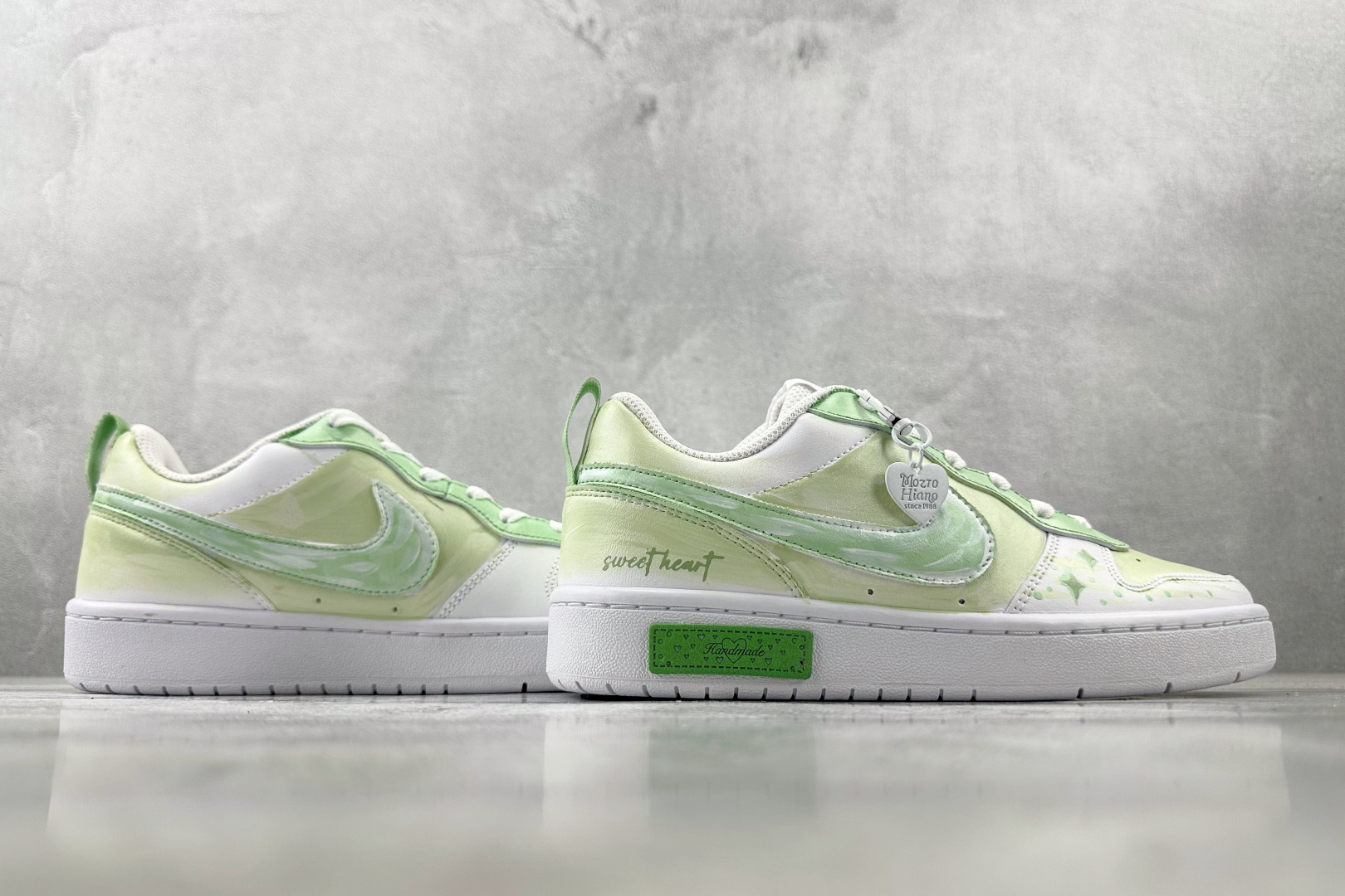 【定制球鞋】Nike Court Vision 1 春日焕新 春日星芒 绿白 BQ5448-100