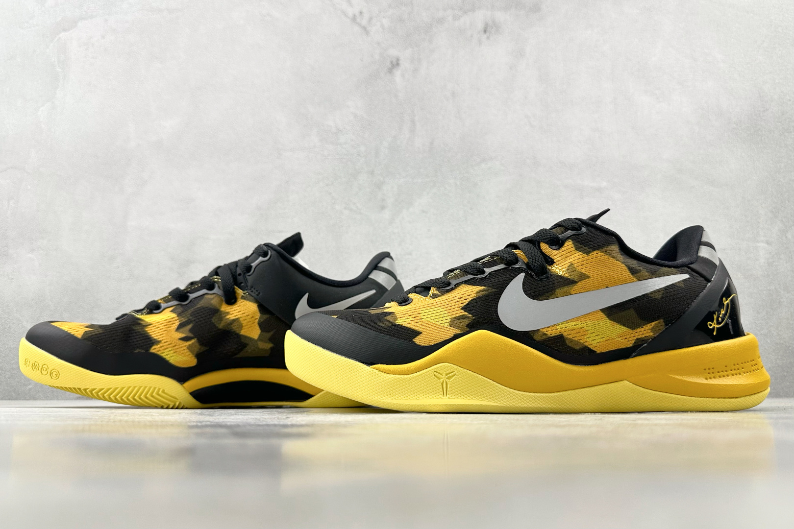 450 纯原生产线 Nike Kobe 8 ZK 8 圆头系带 黑黄 国内XDR版 555286-077