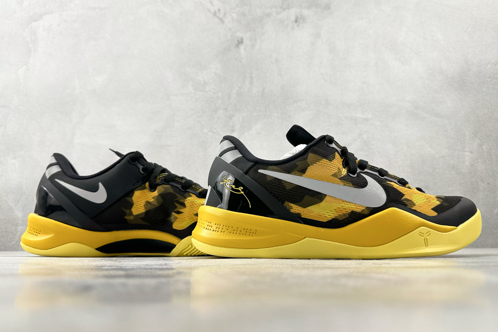450 纯原生产线 Nike Kobe 8 ZK 8 圆头系带 黑黄 国内XDR版 555286-077