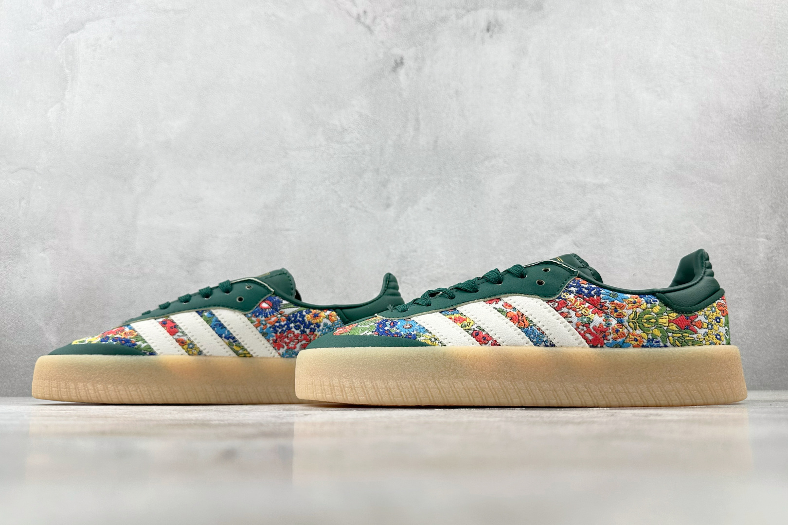 出口订单 Liberty London x adidas originals SAMBAE 绿色 JH7289