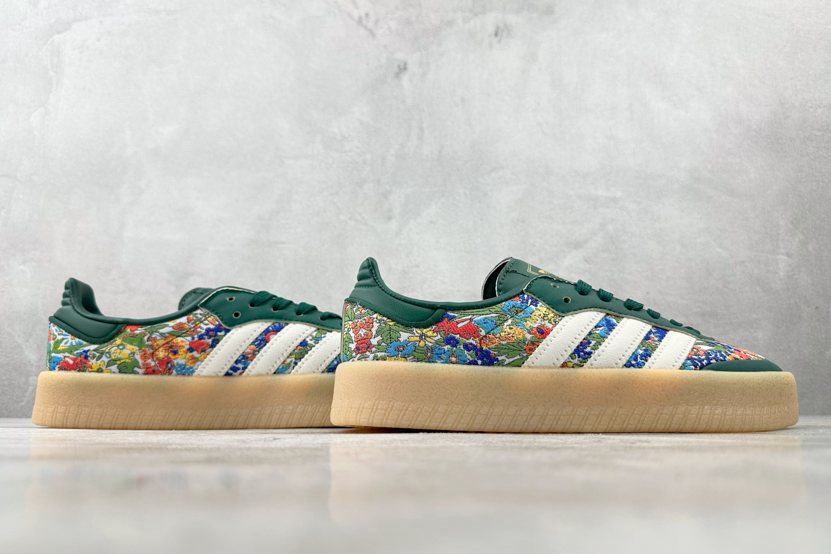 出口订单 Liberty London x adidas originals SAMBAE 绿色 JH7289