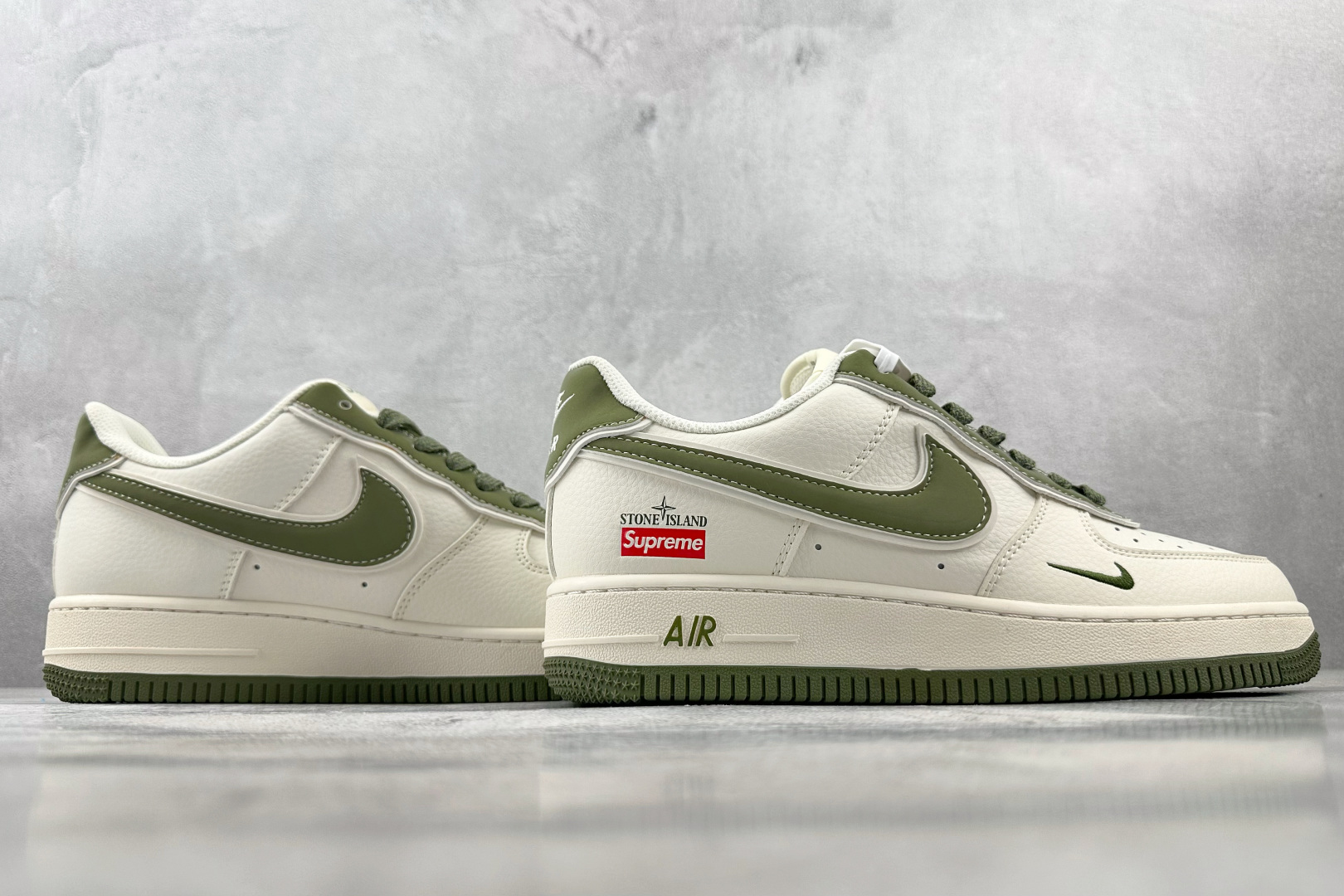 XC特价 
Nike Air Force 1'07  Supreme 联名 米白绿

货号：BB1616