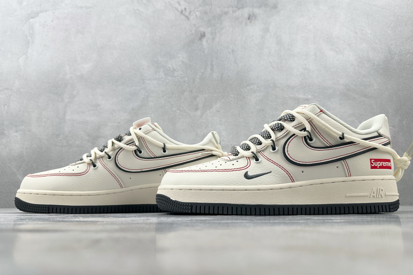 Nike Air Force 1'07 supreme 联名 米白灰 SJ1198-600