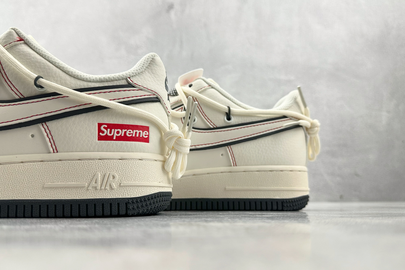 Nike Air Force 1'07 supreme 联名 米白灰 SJ1198-600