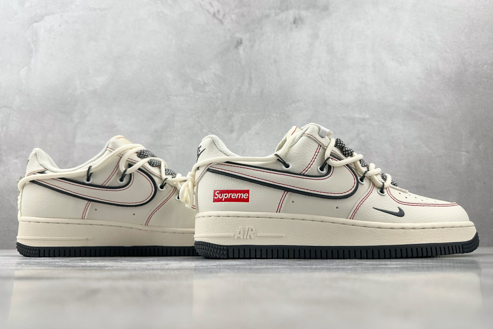 Nike Air Force 1'07 supreme 联名 米白灰 SJ1198-600