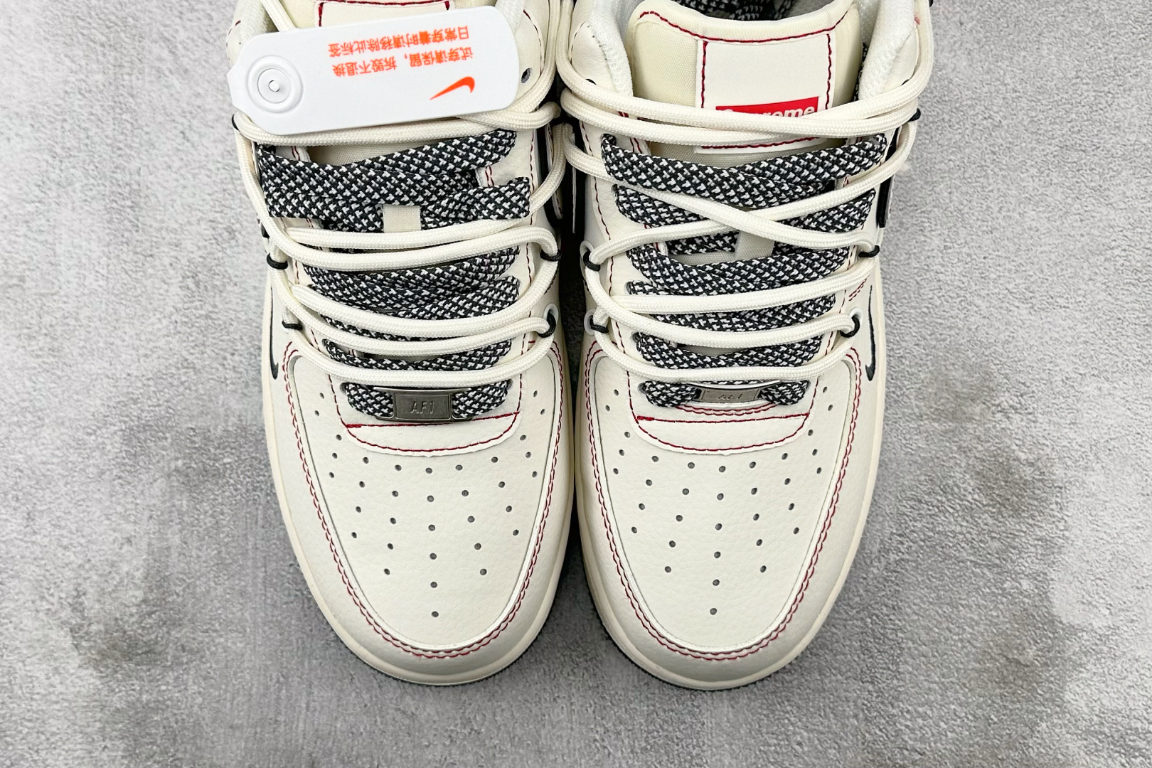 Nike Air Force 1'07 supreme 联名 米白灰 SJ1198-600