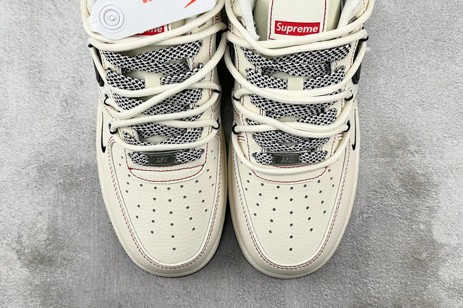 Nike Air Force 1'07 supreme 联名 米白黑 SJ1198-104