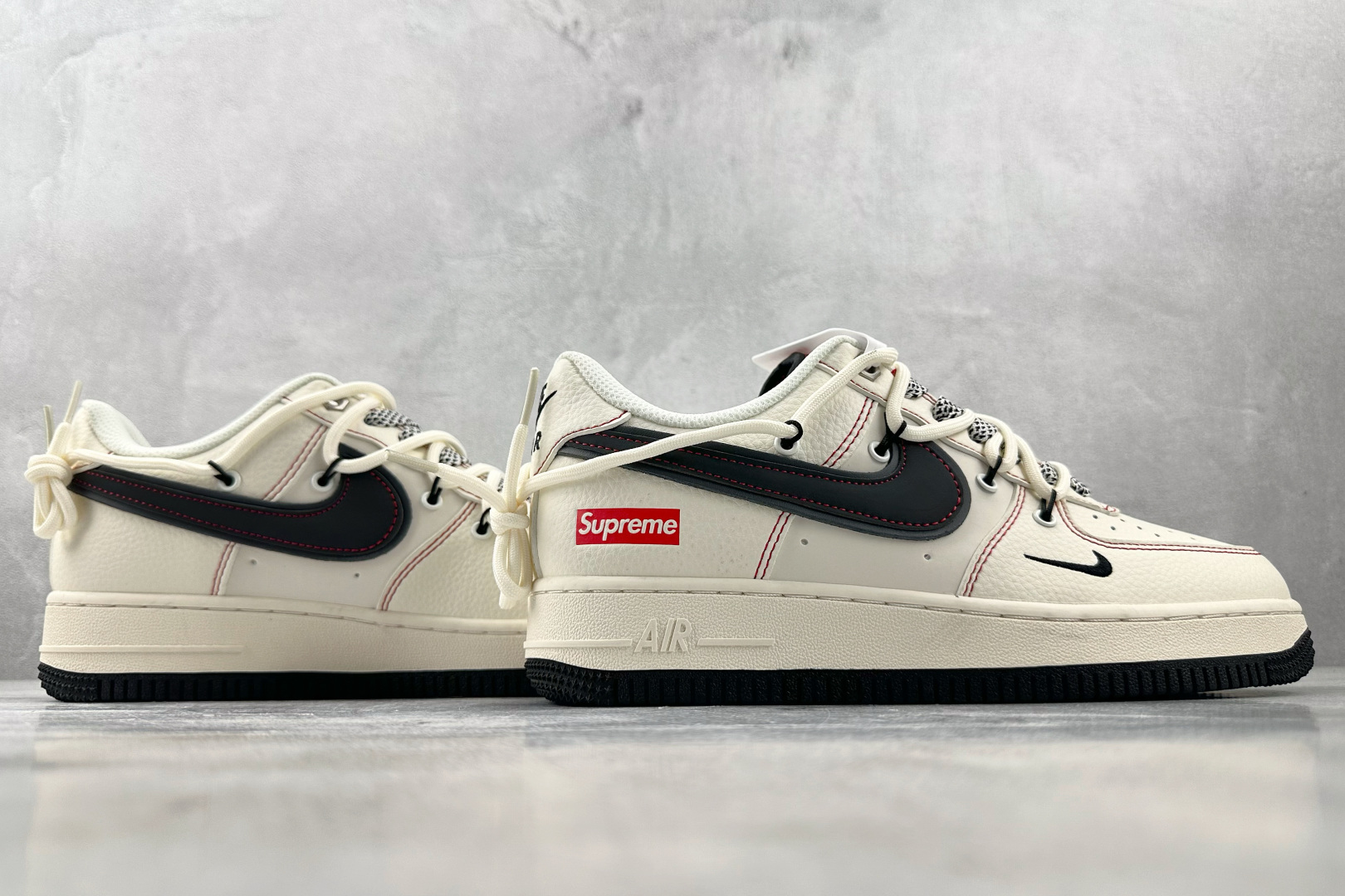 Nike Air Force 1'07 supreme 联名 米白黑 SJ1198-104