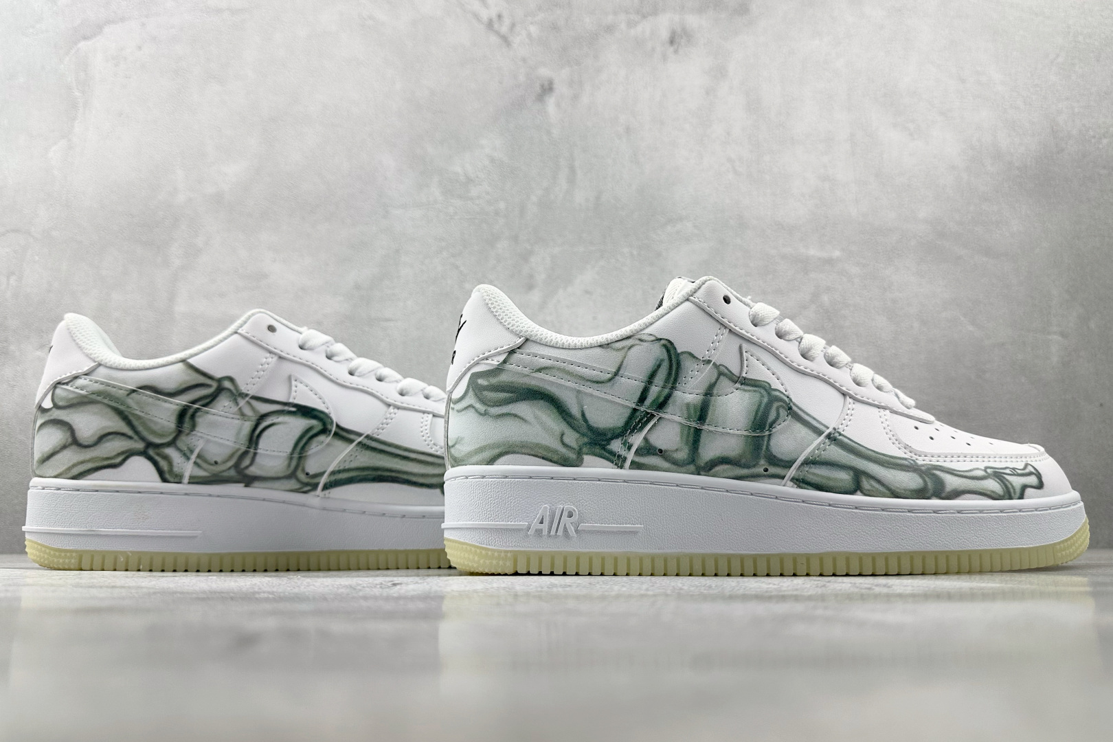 外贸批次 Nike Air Force 1 QS Skeleton AF1 透视骨骼 白灰 BQ7541-100