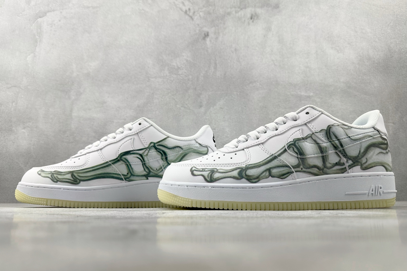 外贸批次 Nike Air Force 1 QS Skeleton AF1 透视骨骼 白灰 BQ7541-100