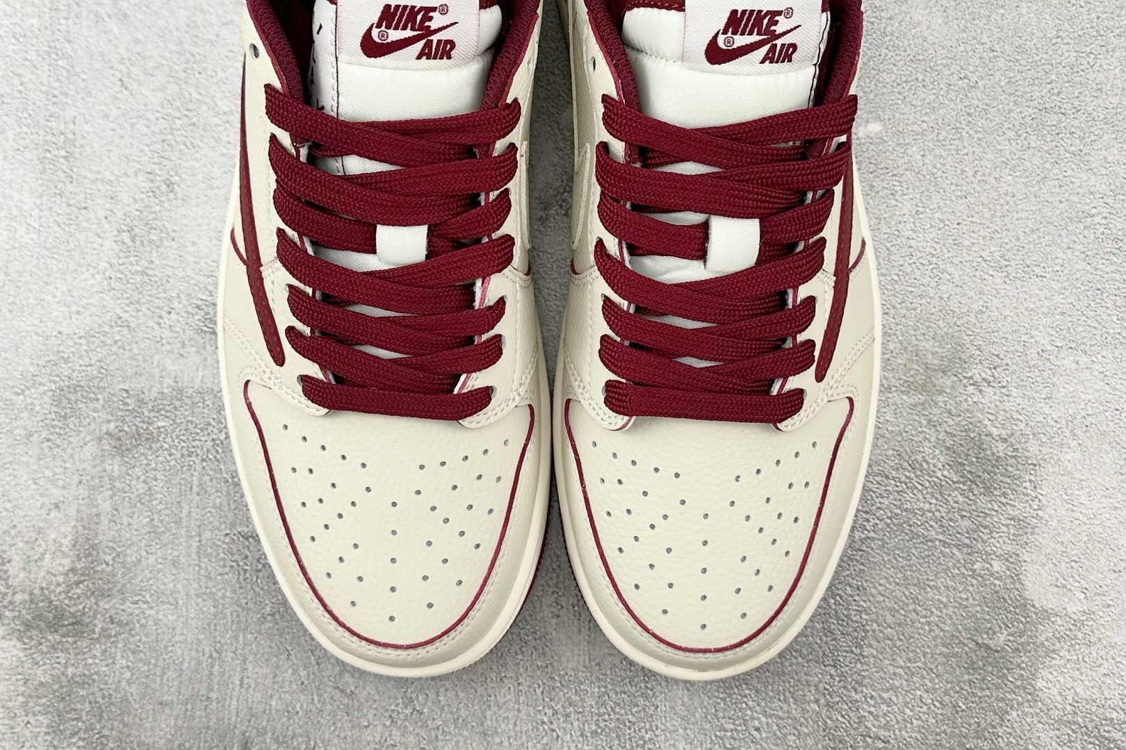 定制 Air Jordan 1 Low ow SP 倒钩联名 米白红 LK1099-066