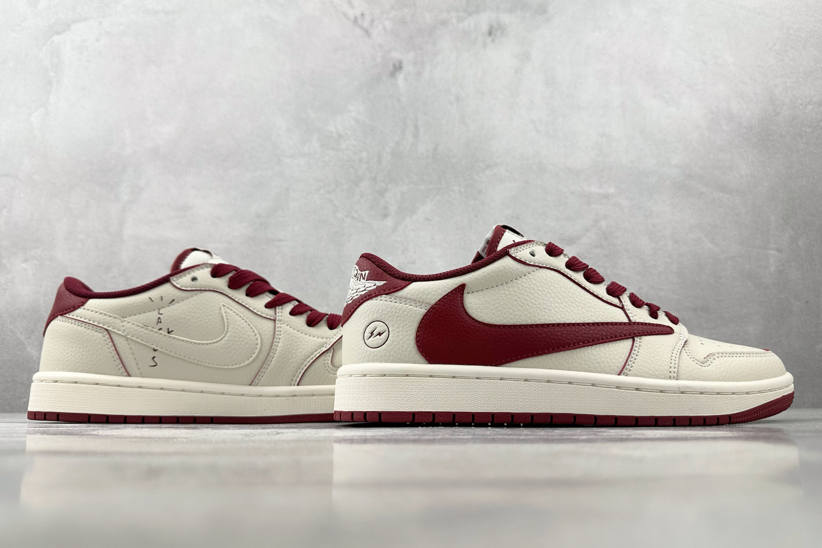定制 Air Jordan 1 Low ow SP 倒钩联名 米白红 LK1099-066