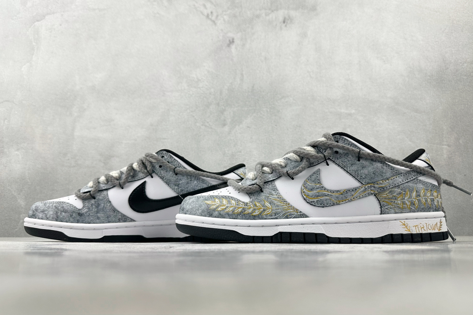 YC 双十一特价双十一特价【定制球鞋】Nike Dunk 风吹麦浪 灰白货号：DD1391-100（Te